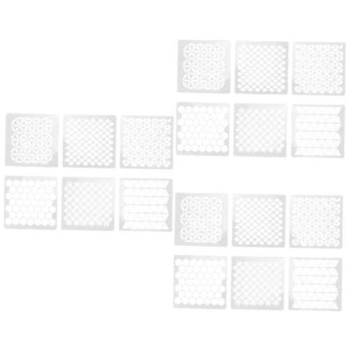 HOMSFOU 3 Sätze Geometrische Vorlagen Für Wandkunst Bienenwabe Malerei Schablonen Zum Malen Farbspritzschablone Malvorlagentafel Weiß 6 Stück * 3 HOMSFOU 3 Sätze Geometrische Vorlagen Für Wandkunst Bienenwabe Malerei Schablonen Zum Malen Farbspritzschablone Malvorlagentafel Weiß 6 Stück * 3 von HOMSFOU