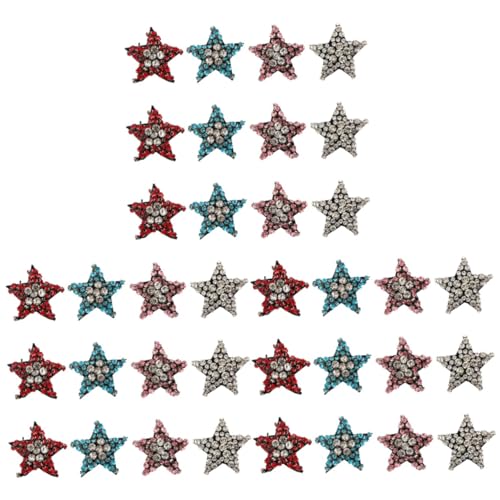 HOMSFOU 3 Sätze Glitzernde Fünfzackige Stern Applikationen Zum Aufbügeln Hochtemperaturbeständige Patches Für Kleidung Taschen Und Diy Projekte Zufällige Farbe 12 Stück * 3 von HOMSFOU