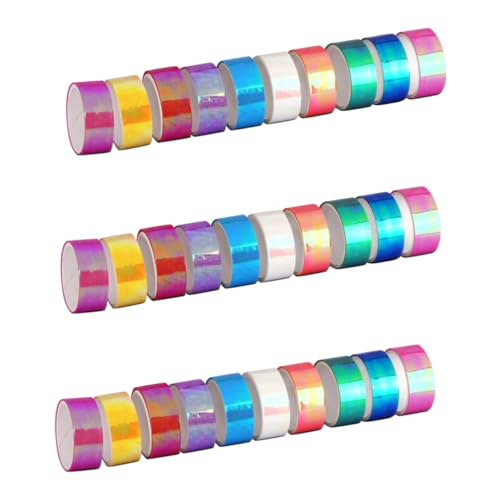 HOMSFOU 3 Sätze Glitzernde Klebebänder Wasserdichtes Dekoratives Klebeband Für Scrapbooking Diy Bastelprojekte Kalender Und Geschenkverpackungen 10rolle*3 von HOMSFOU