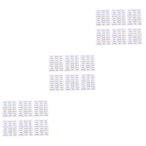 HOMSFOU 3 Sätze Goldene Buchstaben Etiketten Für Ätherische Öle Selbstklebende Aufkleber Zur Beschriftung Von Flaschen Kennzeichnung Für Öle Und Behälter 6 Blätter * 3 von HOMSFOU