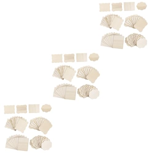 HOMSFOU 3 Sätze Holzschip -diy -untersetzer Hartholz Bretter Für Malen Unfertige Holzscheiben Kleine Holzscheiben Unfertige Untersetzer Holzscheiben Basteln Beige 40 Stück * 3 von HOMSFOU