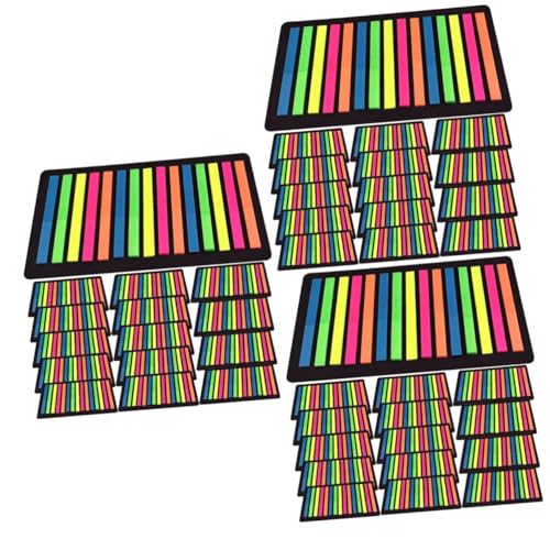 HOMSFOU 3 Sätze Index-haftnotiz Farbig Lernzubehör Dünne Highlight-streifen Pastell Buchklebestreifen Hervorhebungsstreifen Textmarker Lesen Buch-textmarker Das Haustier 15 Blätter * 3 von HOMSFOU