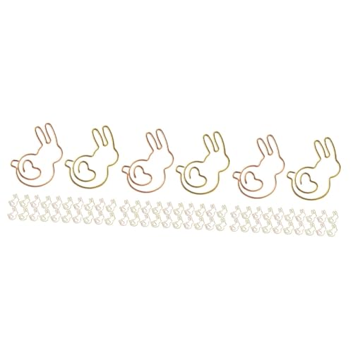 HOMSFOU 3 Sätze Kaninchen Büroklammer Lesezeichen Clip Ausgefallene Tier Büroklammer Form Dekorative Büroklammern Scrapbook Büroklammer Niedliche Hasen Büroklammern Lieblich 30 Stück * 3 von HOMSFOU