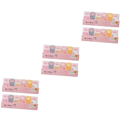 HOMSFOU 3 Sätze Kawaii Katzenpfoten Haftnotizen Selbstklebende Memo Pads Für Schule Und Büro Praktische Notizblätter Für Studenten Lehrer Und Büroangestellte Vielseitige 2 Stücke * 3 von HOMSFOU