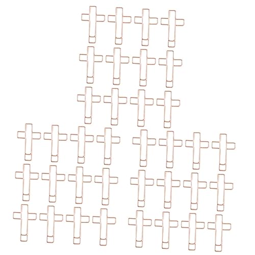 HOMSFOU 3 Sätze Kreuzclip Büroklammern Groß Kreuz Büroklammern Kreuzbüroklammern Für Die Bibel Papierklammern Kreuzen Bibelstudienzubehör Klein Geformt Clips Metall Golden 12 Stücke * 3 von HOMSFOU