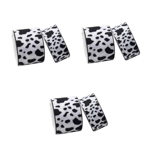 HOMSFOU 3 Sätze Kuhmuster Geschenkband Yards Flexibles Bastelband Für Dekoration Von Bouquets Kränzen Und Partys Diy Bastelbedarf 2 Rollen * 3 HOMSFOU 3 Sätze Kuhmuster Geschenkband Yards Flexibles Bastelband Für Dekoration Von Bouquets Kränzen Und Partys Diy Bastelbedarf 2 Rollen * 3 von HOMSFOU