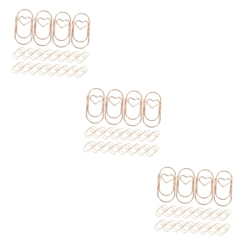 HOMSFOU 3 Sätze Lesezeichen Aus Metall Vielseitig Bürobedarf Mehrfarbige Büroklammern Süße Bürovorräte Büroklammer Mini -papierclips Mini-büroklammern Rose 20 Stück * 3 von HOMSFOU