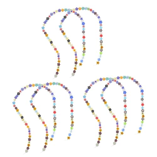 HOMSFOU 3 Sätze Lose Glasperlen Mit Pflaumenblütenmotiv Kleiner Abstandshalter Blumenbasteln Transparente Perlen In Blumenform Zur Schmuckherstellung Blumenförmige Perlen 2 Saiten * 3 von HOMSFOU