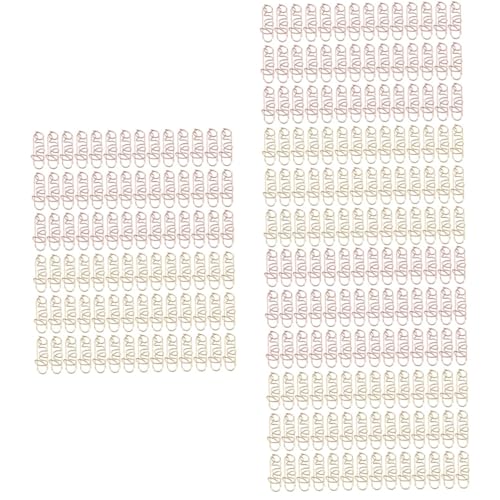 HOMSFOU 3 Sätze Love Form Büroklammern Kreative Lesezeichen Und Planer Clips Roségoldene Und Goldene Varianten Für Dokumentenorganisation Und Hochzeitsdekoration 100 Stück * 3 von HOMSFOU
