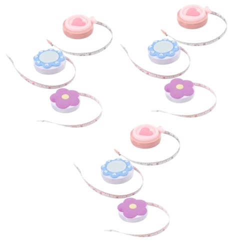 HOMSFOU 3 Sätze Macaron Tape Damen Maßband Für Körpermaße Einziehbares Tragbares Maßband Tragbares Maßband Maßband Zum Nähen Höhenmaßband 3 Stück * 3 von HOMSFOU