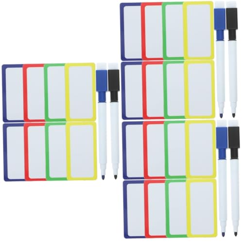 HOMSFOU 3 Sätze Magnetische Beschriftungsetiketten für Whiteboard Wiederverwendbare Abwischbare mit Tafelstift für Klassenzimmer und Organisation und Praktisch Zufällige von HOMSFOU