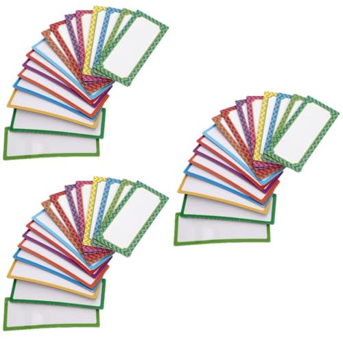 HOMSFOU 3 Sätze Magnetische Namensschilder Teilig Wiederbeschreibbare Etiketten Mit Buntem Design Für Whiteboards Kühlschränke Und Einfache Handhabung Und Vielseitige Nutzung 16 Stück * 3 von HOMSFOU