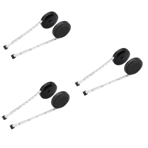 HOMSFOU 3 Sätze Mini Maßband Automatisches Einziehbares Doppelseitiges Schneidermaß Für Präzise Stoffmessungen Für Handarbeiten Schwarz 2 Stücke * 3 von HOMSFOU