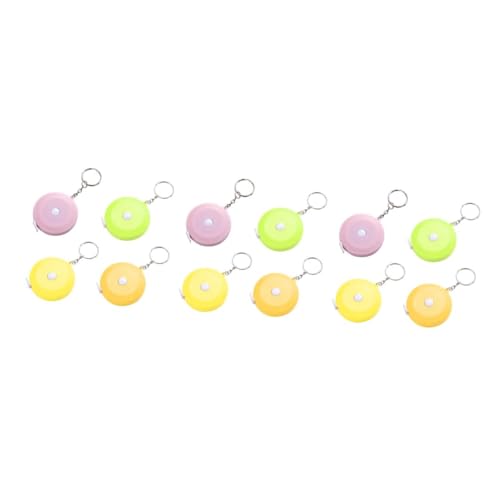 HOMSFOU 3 Sätze Mini Tape Measure Tragbares Hochpräzises Maßband Mit Ring Für Zuhause Und Outdoor Aktivitäten Zufällige Farben Für Körpermaße Kompakt Und Leicht 4 Stück * 3 von HOMSFOU