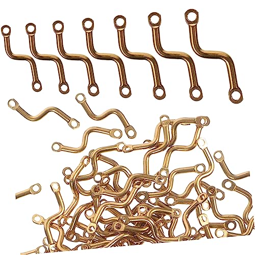 HOMSFOU 3 Sätze Ohrringstange Schmuckteile Herstellung Armbandperlen Schmuckzubehör Schmuckverbindungen Diy -schmuckanschluss Schmuckverschlussanschluss Messing Golden 150 Stück * 3 von HOMSFOU