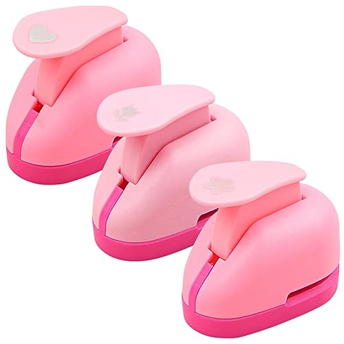 HOMSFOU 3 Sätze Papier Stanzer Handgeführte Lochstanzer Für Diy Bastelarbeiten Motivlocher Herz Kirschblüte Robustes Werkzeug Für Kreative Projekte Fördert Feinmotorik Und 3 Stücke * 3 von HOMSFOU