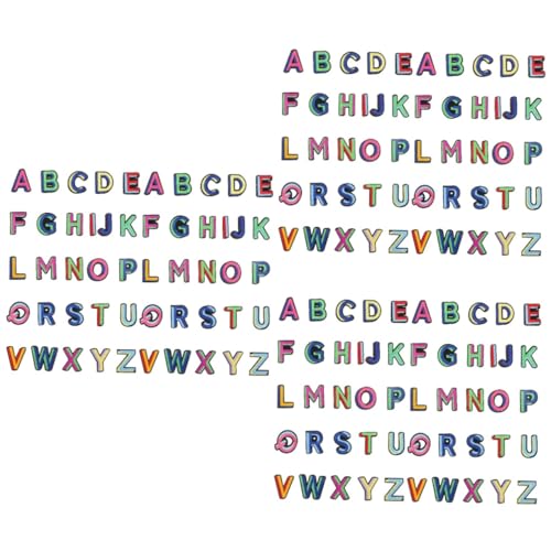 HOMSFOU 3 Sätze Patches Teilig Aufnäher Zum Aufbügeln Für Kleidung Taschen Und Diy Projekte Spaßige Alphabetische Applikationen Für Designs 52 Stück * 3 von HOMSFOU