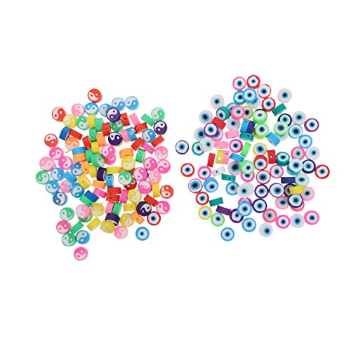 HOMSFOU 3 Sätze Polymer Clay Perlen Für Armbänder Und Schmuckherstellung Bunte Spacer Beads Für Diy Armbänder Und Handwerksprojekte 200 Stück * 3 von HOMSFOU
