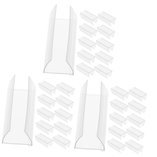 HOMSFOU 3 Sätze Preis Bar Clip Anzeige Etikettenhalter Für Supermärkte Etikettenhalter Für Warenschilder Etiketthalter Supermarkt Liefert Das Haustier Transparent 60 Stück * 3 von HOMSFOU