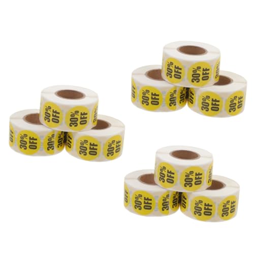 HOMSFOU 3 Sätze Rabattaufkleber Supermarktaufkleber Klebrig Farbige Etiketten Aufkleber Pantry -etiketten Rabattpreis Aufkleber Einzelhandelsetiketten Yellow 3 Rollen * 3 von HOMSFOU