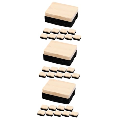 HOMSFOU 3 Sätze Radiergummi Whiteboard-radierer Mini Multipack Schwarz Kreidestaubtuch Planke Staubfreie Tafelradierer Kreidetafel-radierer Aus Holz Gefühlt 10 Stück * 3 HOMSFOU 3 Sätze Radiergummi Whiteboard-radierer Mini Multipack Schwarz Kreidestaubtuch Planke Staubfreie Tafelradierer Kreidetafel-radierer Aus Holz Gefühlt 10 Stück * 3 von HOMSFOU