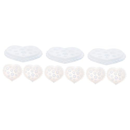 HOMSFOU 3 Sätze Rosenschimmel Für Herstellung Schmuckform Epoxid-silikon-gießform Halsketten-anhänger-charm-form Halsketten-anhängerform Aus Epoxidharz Diy Bastelform Kieselgel 3 Stück * 3 von HOMSFOU
