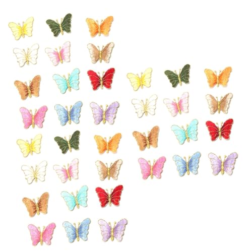HOMSFOU 3 Sätze Schmetterlinge Stickerei Patches Bügelflicken Für Kleidung Taschen Und Diy Dekoration Mit Heißschmelzendem Kleber 12 Stücke * 3 von HOMSFOU
