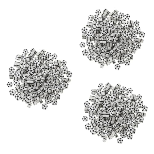 HOMSFOU 3 Sätze Schmuck-fußballperlen Zur Schmuckherstellung Bunt Perlen Für Schmuckhersteller Runde Perlen Für Schmuckherstellung Bausatz Tonperlen Schmuckperlen Polymer-ton 100 Stück * 3 von HOMSFOU