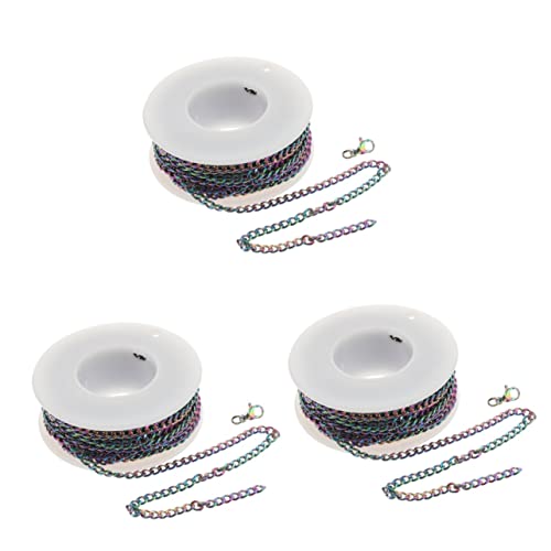 HOMSFOU 3 Sätze Schmuckkette Diy Halskette Armband Zubehör mit Karabiner Langlebige und Glatte Oberfläche für Schmuckherstellung und Projekte von HOMSFOU