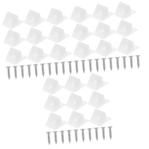 HOMSFOU 3 Sätze Schrankbretthalterung Knebelschrauben Scharnier multi Barren selbstschneidende Schrauben Tür Wandpaneele Trockenbau-Reparaturklammern kleine Schrauben Rostfreier Stahl Weiß von HOMSFOU