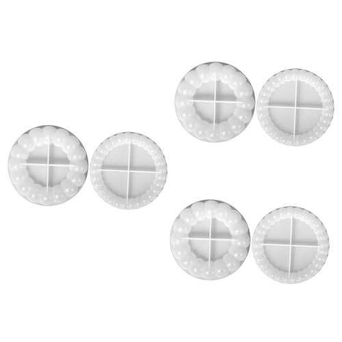 HOMSFOU 3 Sätze Seifenblasen-untersetzerform Fondantformen Dekorative Untersetzerform Kaffee Runden Geformt Seifenblasenform Herstellung Weiß Kieselgel 2 Stücke * 3 von HOMSFOU