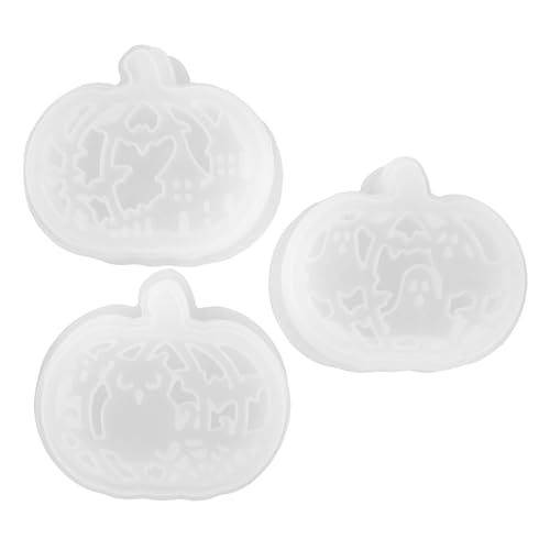 HOMSFOU 3 Sätze Silikon Kürbis-teelichthalter Form Flexible Halloween Herbst Bastelform für Epoxidharz und Gips DIY Kürbis Dekoration Kerzenhalter für Party und Wohnraum von HOMSFOU