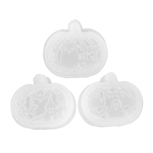 HOMSFOU 3 Sätze Silikonform Halloween Kürbis Teelichthalter Gießform für Epoxidharz und Gips Wiederverwendbar Langlebig für DIY Herbstdeko und Festliche Bastelarbeiten von HOMSFOU
