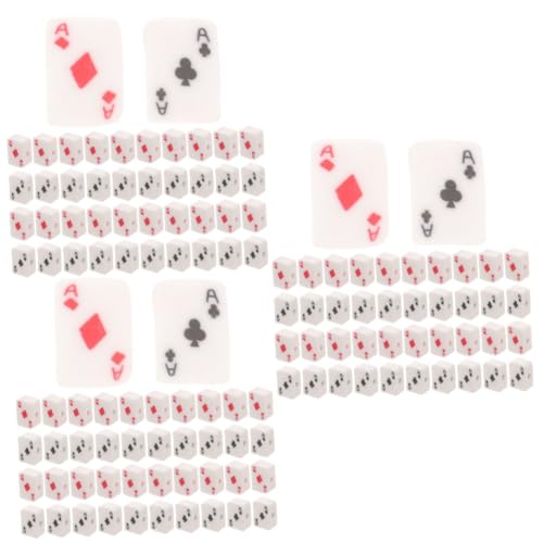 HOMSFOU 3 Sätze Spielkartenperlen Spielkartenanhänger Machen Anhänger Für Die Schmuckherstellung Lose Diy-perlen Armband Herstellung Kit Perlen Polymer-ton 100 Stück * 3 von HOMSFOU