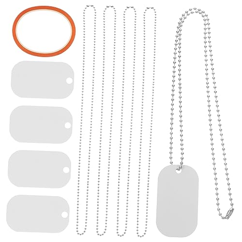 HOMSFOU 3 Sätze Sublimation Hundemarken Set Metall Tags für Diy Projekte Hitzebeständig Doppelseitig für Personalisierung von Haustieranhängern und Dekorationen von HOMSFOU