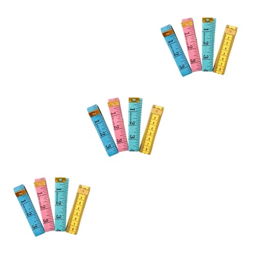HOMSFOU 3 Sätze Taillenmaßband Körpermaßband Kleidung Maßband Körper Weiches Maßband Messwerkzeug Flexible Bandmaß Maßband Nähen Pvc-kunststoff 4 Stück * 3 HOMSFOU 3 Sätze Taillenmaßband Körpermaßband Kleidung Maßband Körper Weiches Maßband Messwerkzeug Flexible Bandmaß Maßband Nähen Pvc-kunststoff 4 Stück * 3 von HOMSFOU