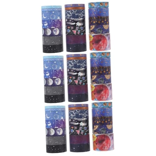 HOMSFOU 3 Sätze Tape Set Papier Klebeband Klebrig Kunstband Dekorative Bänder Für Sammelalben Diy Klebeband Hochwertiges Japanisches Papier 19 Rollen * 3 von HOMSFOU