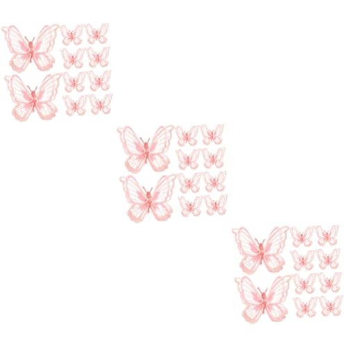 HOMSFOU 3 Sätze Teiliges Besticktes Schmetterling Patch Sicherem Langlebigem Material Zum Aufnähen Oder Aufkleben Geeignet Für Diy Kleidung Taschen Hüte Und Schuhdekor 10 Stück * 3 von HOMSFOU