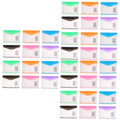 HOMSFOU 3 Sätze Teiliges Binder Folder Farbige Halbtransparente Dokumententaschen Vielseitige Blätteraufbewahrung Praktische Ordnerfächer Für Büro Und Schule Wiederverwendbar 12 Stücke * 3 von HOMSFOU