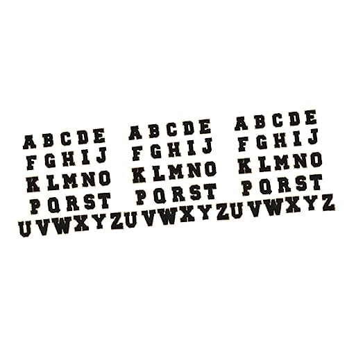 HOMSFOU 3 Sätze Teiliges Buchstaben Aufnäher Zum Aufbügeln Schwarze Alphabet Patches Für Diy Reparatur Und Dekoration Von Kleidung Taschen Und 26 Stücke * 3 von HOMSFOU