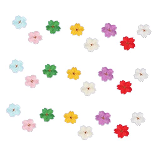 HOMSFOU 3 Sätze Teiliges Bunter Blumen Stickerei Patches Aufbügelbare Applikationen Für Kleidung Taschen Und Hüte Zum Dekorieren Und Reparieren Hochwertige Farbenfrohe 24 Stück * 3 von HOMSFOU