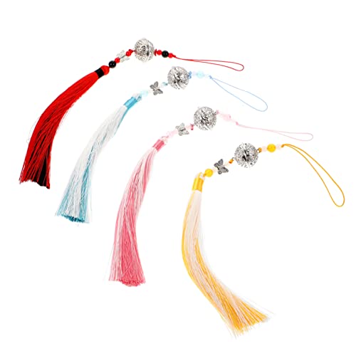 HOMSFOU 3 Sätze Teiliges Cosplay Mit Antiken Quasten Und Glocken Anhängern Retro Dekoration Für Kostüme Und Accessoires Für Taschen Armbänder Und Schlüsselanhänger 4 Stück * 3 von HOMSFOU