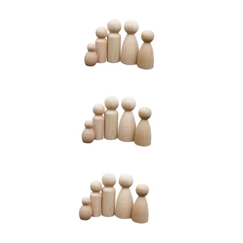 HOMSFOU 3 Sätze Teiliges Diy Holzpuppen Zum Bastelideen Für Unvollendete Holzfiguren Für Fantasievolles Und Kunstprojekte Jungen Kleine Puppen 5 Stück * 3 HOMSFOU 3 Sätze Teiliges Diy Holzpuppen Zum Bastelideen Für Unvollendete Holzfiguren Für Fantasievolles Und Kunstprojekte Jungen Kleine Puppen 5 Stück * 3 von HOMSFOU