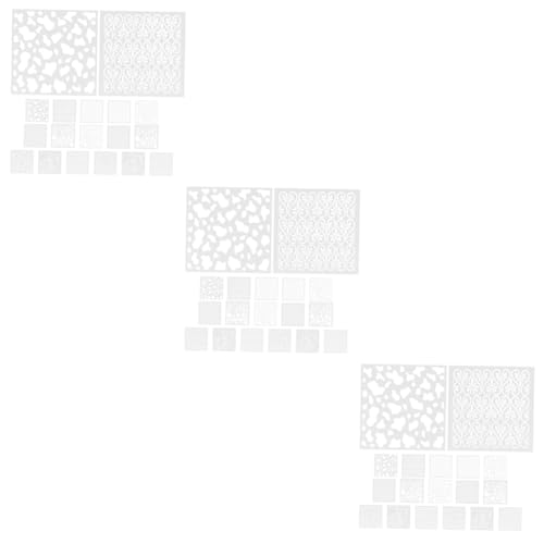 HOMSFOU 3 Sätze Teiliges Geometrisches Malvorlagen Wiederverwendbare Schablonen Für Wandgestaltung Für Diy Projekte Acrylmalerei Scrapbooking Und Mehr 18 Stück * 3 von HOMSFOU