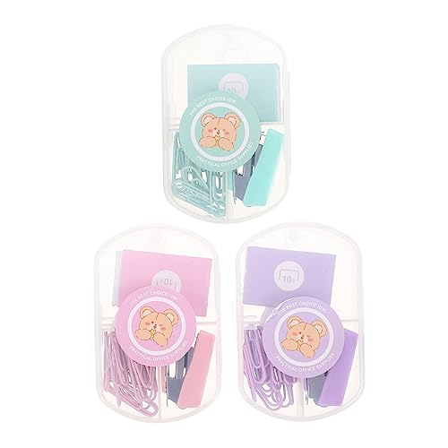 HOMSFOU 3 Sätze Teiliges Heftgerät Kit mit Heftklammern und Clips für Schule Büro und Zuhause und Tragbares Bindewerkzeug für Dokumentenorganisation HOMSFOU 3 Sätze Teiliges Heftgerät Kit mit Heftklammern und Clips für Schule Büro und Zuhause und Tragbares Bindewerkzeug für Dokumentenorganisation von HOMSFOU
