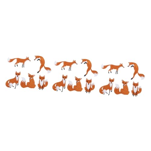 HOMSFOU 3 Sätze Teiliges Kreative Fuchs Form Aufnäher Zum Aufbügeln Cartoon Patches Für Kleidung Taschen Hüte Und Diy Projekte Sicher Und Langlebig 5 Stücke * 3 von HOMSFOU