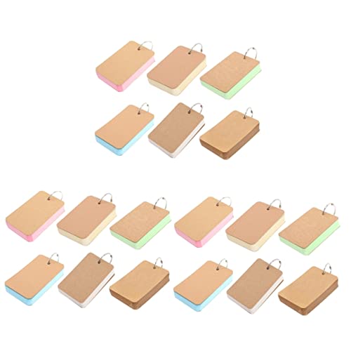 HOMSFOU 3 Sätze Teiliges Leere Vokabelkarten Mit Ringbindung Farbige Karteikarten Aus Papierboard Praktische Lernkarten Für Schüler Und Büro Vielseitige Notizkarten Beschriften 6 Stück * 3 von HOMSFOU