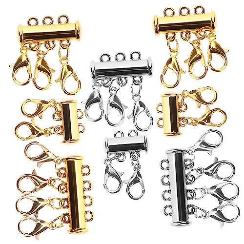 HOMSFOU 3 Sätze Teiliges Magnetverschluss Für Mehrlagige Schmuckzubehör Für Diy Und Armbänder Langlebige Tragbare Verbindungselemente Für Kreativen Schmuckdesign 8 Stücke * 3 von HOMSFOU