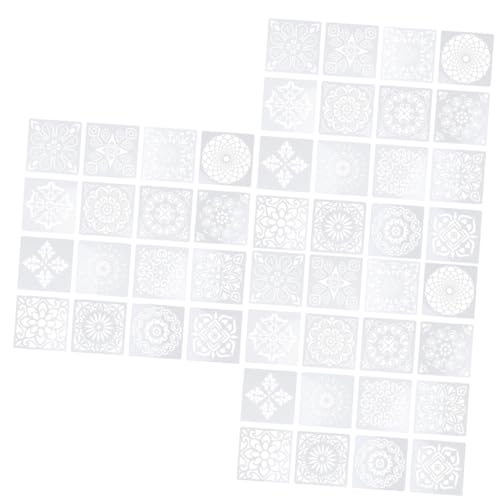 HOMSFOU 3 Sätze Teiliges Mandala Schablonen Blumenschablonen Für Wiederverwendbare Zeichenschablonen Für Jungen Für Diy Bastelprojekte Und Wandkunst 16 Stück * 3 von HOMSFOU