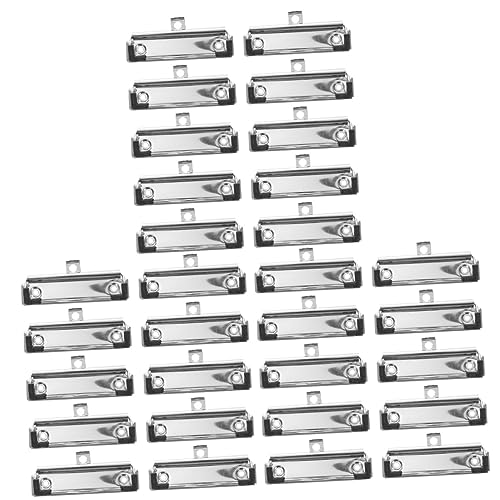 HOMSFOU 3 Sätze Teiliges Metall Board Clips Federbelastet Mit Montierbarer Oberfläche Und Gummifüßen Vielseitige Büroklammern Für Klemmbretter Akten Und Notizen 15 Stück * 3 von HOMSFOU